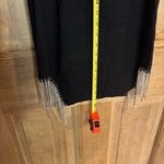 Haute Monde Black Mini Dress with Fringe size L Photo 6