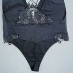 Victoria's Secret  Black Satin Mesh Lace Bodysuit Lace Very Sexy Dragon Bodysuit Photo 4