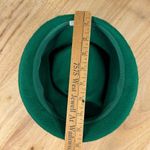 Vintage Faux Fur Pillbox Hat Emerald Green Retro MCM 60s Church Photo 13