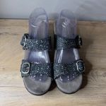 Dansko  Sophie Slide Sandal 11.5-12 42 Stingray Print Blue Geometric Strap Buckle Photo 2