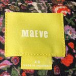 Anthropologie Maeve Orli Bibbed Button Down Floral Long Sleeve Blouse Size XS Red Photo 6