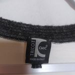 Tricot Chic Knit Cream and Black Long Sleeve Graphic Top Odd Art Luxury Size 10 Photo 9