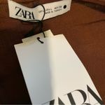 ZARA  New Beach Bohemian Linen Blend Brown Beaded Tunic Round Neck Dress Size L‎ Photo 11