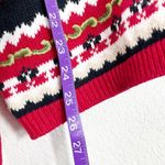 Vintage Women's Red White Blue Embroidered Grannycore Sweater Sz XL Americana Photo 7