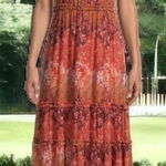Johnny Was Josephina Mesh Floral tiered Midi-Dress NWT Photo 0