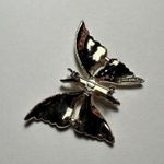 Vintage Rhinestone Butterfly Insect Signed Gerry’s Gold Tone Brooch Pin Photo 3