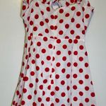 Wild Honey NWT  polka dot cutout mini dress white and red size M Photo 1
