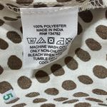 Indulge Maxi Dress Brown and Cream Dot V-Neck Open Back Size L Large Photo 6