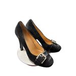Michael Kors  Women's Black Suede Buckle Heel Pumps sz 7.5 Photo 5