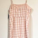 BP NWT by Nordstrom Gingham Plaid Coral Spaghetti Strap Mini Dress - Photo 8