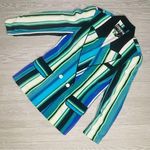 Criscione New York designer long sleeve blazer jacket funky striped blazer sm Green Photo 0