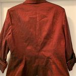 Cachet VTG Shiny Maroon / Burgundy Rhinestone Holiday Party Top / Jacket Size 14 Photo 1
