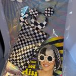Halloween Stylish Black and White Checkered Sunglasses Photo 3