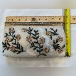 Vintage‎ 50’s, Beaded clutch purse, light colors, floral White Photo 1