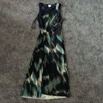 Halston Heritage H  printed Pleated Faux Wrap Dress Photo 3