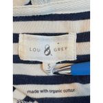 Lou & grey  Striped Hoodie Long Sleeve V Neck Top Organic Cotton Size Small Photo 4