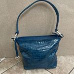 Brighton CHERIE FRENCH BLUE PATENT SHOULDER HANDBAG WITH DUST BAG EUC CHARM Photo 2