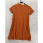 ZARA Women's Solid Orange Short Sleeve Dress Size Small Paneled A Line Photo 1