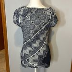 Deletta  Anthropologie Delan cap sleeve‎ v-neck boho peasant top size s BIN G Photo 3