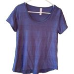LuLaRoe  Classic T T-Shirt Solid Blue Gray Textured Photo 0