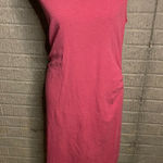 Old Navy  Maternity Pink‎ Ribbed Sleeveless Square Neck Maxi Dress Size Large Photo 0