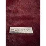Pulicati Purse Bag Leather Calf Hair Silver Tone Studs Made in Italy READ Photo 1