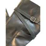 via spiga  Women's Black Leather Carezza Calf Heeled Boots Size 11 vintage Photo 4