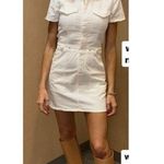 Good American Fit for Success Denim Utility Dress Denim in Wash White Size Small Photo 12