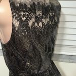 Julia Jordan  black lace on beige sequined elegant cocktail dress woman size 8 Photo 3