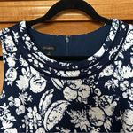 Talbots  Blue & White Mixed Fruit Textured Shift Mini Dress Size 8 Photo 4