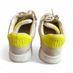 DKNY Beige and Neon Yellow Sneakers Size 6.5 Photo 2
