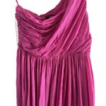 Theory FUCHIA ONE SHOULDER SILK PLEATED MINI DRESS- COCKTAIL PARTY / EVENING WEAR Photo 4