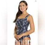 NWT, TYR Quake Durafast Elite Square Neck Controlfit One Piece Swimsuit, Sz 14 Blue Photo 2