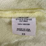 Krisa  Womens Yellow Snake Print Jacquard Wrap Blouse Puff Sleeve XS Photo 5