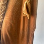 MISA Los Angeles mustard yellow gold wrap short sleeve maxi wrap dress Photo 4