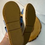 Eileen Fisher Mayla Womens Denim Wedge Sandals Sz 8 Triple-Band Cushioned Comfy Photo 3