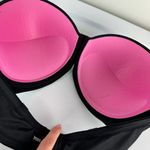PINK - Victoria's Secret PINK Victoria’s Secret Strapless Push Up Bra Sz 34DD Black Photo 5