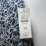 Talbots NWT  Floral Print Shorts Navy Blue‎ & White Women's Petite Size 12P Chino Photo 2