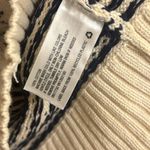 Merona  Pullover Knit Sweater, Cream, Blue, Red/Orange Striped Argyle, Size small Photo 4