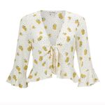 Miss Selfridge NWT  Ochre Ditsy Floral Blouse Photo 4