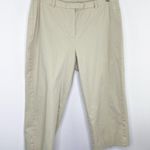 L.L.Bean  Khaki Tan Cotton Blend Straight Leg Pants Women's Size 14 Petite 14P Photo 6