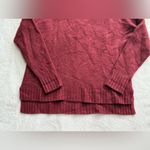 J.Crew  Women’s Wool Blend Crewneck Sweater Red Christmas Holidays - Medium Photo 2