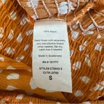 Le lis Orange Spotted Puff Sleeve Smocked Crop Top NWOT Photo 10