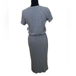Old Navy  heather gray normcore modest midi t shirt dress Photo 2