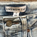 And Now This Womens Jeans Size 27 Light Wash Slide Ankle Slit Flare Raw Hem Blue Photo 4
