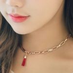 RED LEATHER BRACELET/NECKLACE Photo 3