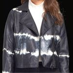 Tribal new faux leather black biker jacket! Tie dye style! Black Size undefined Photo 1