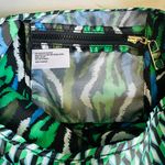 Diane Von Furstenberg Arrow Geo/Disco Zebra Green Reversible Reusable Bag DVF Photo 4