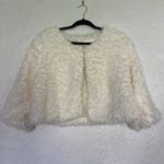 Amanda Charles Faux Fur Fluffy‎ Jacket Sweater Shawl Furry White XL Fashion EUC Photo 1