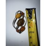 Vintage‎ Authentic Baltic Amber Sterling Silver Brooch Pin Photo 2